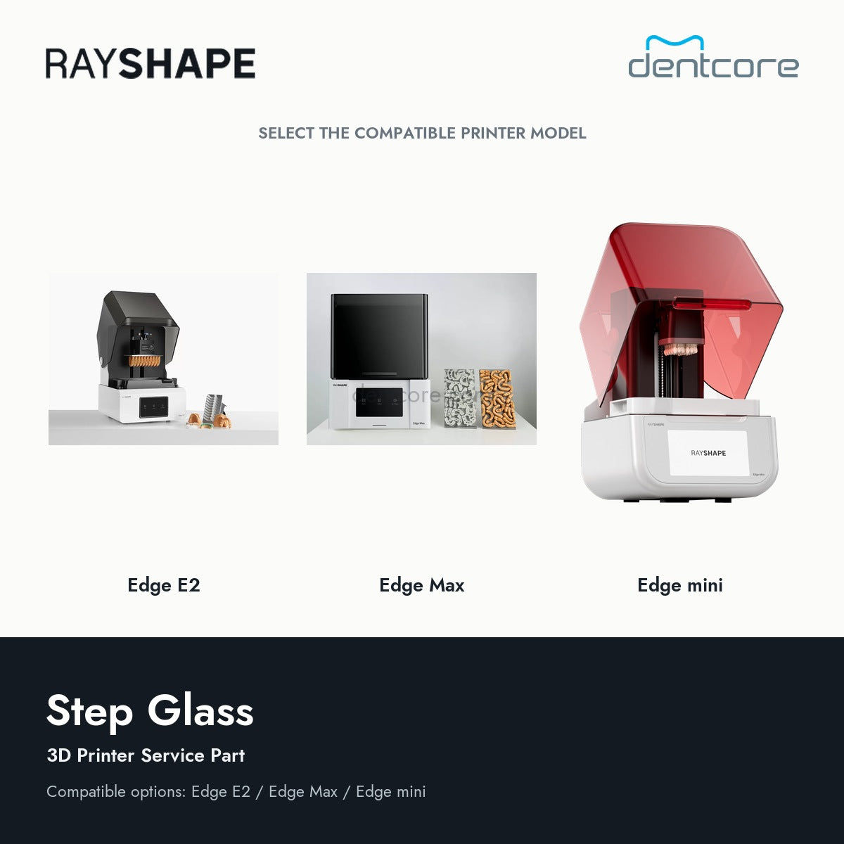 RAYSHAPE Step Glass - 3D Printer Service Part | Dentcore