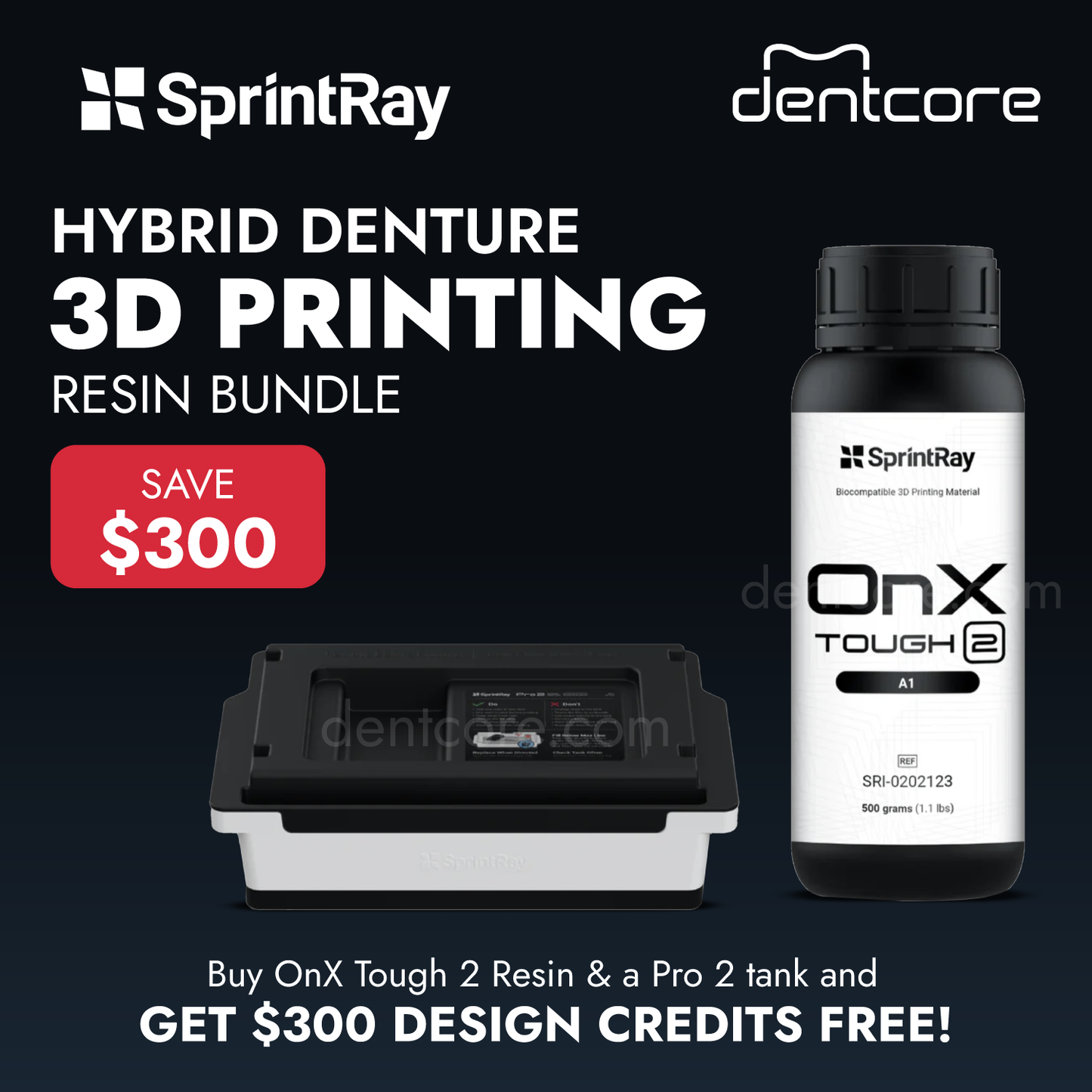 SprintRay 3D Printing Resin Bundle