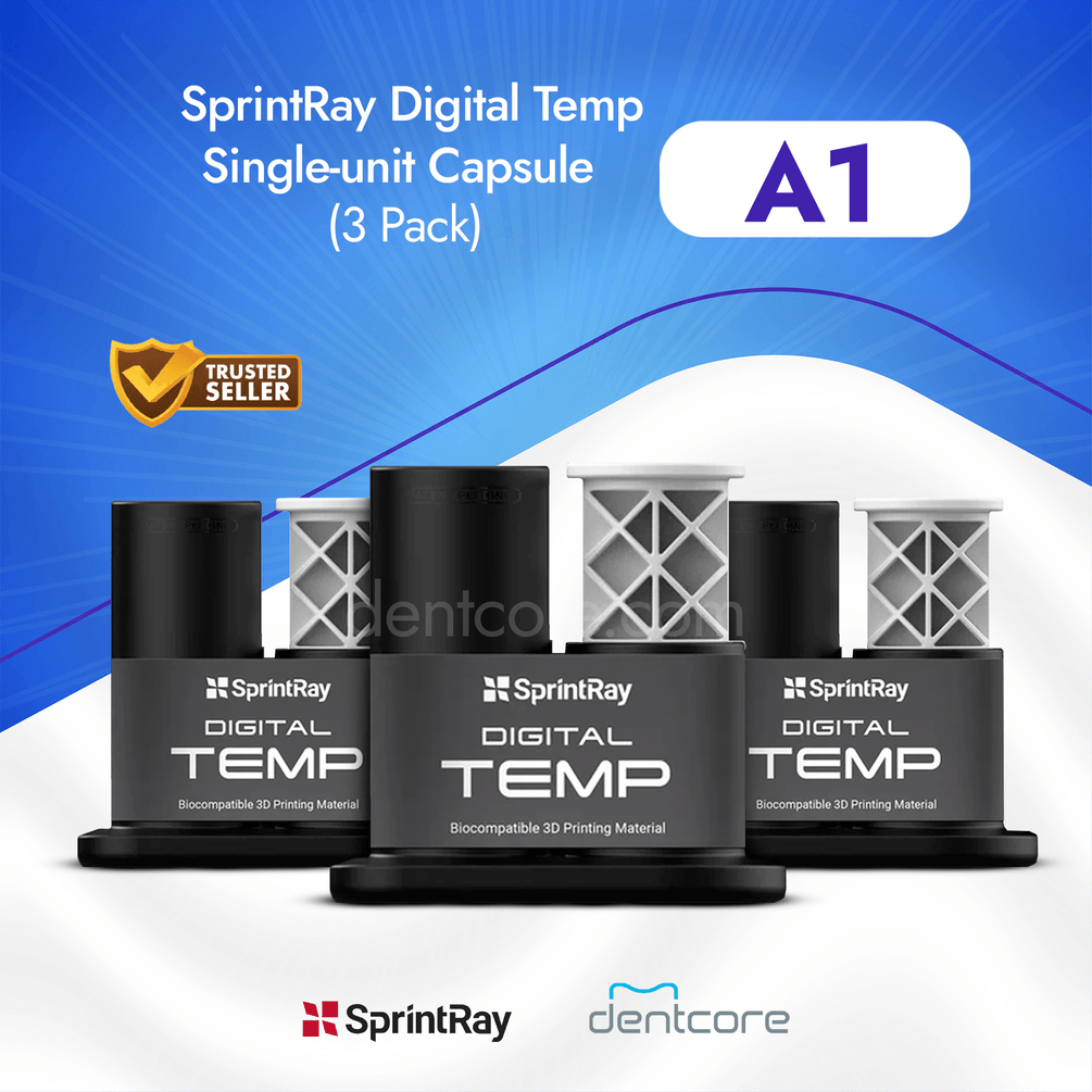 SprintRay Digital Temp - Single-unit Capsule 3-Pack* - Dentcore
