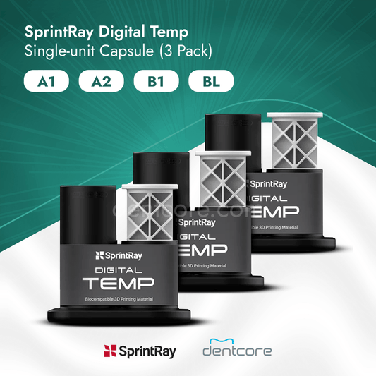 SprintRay Digital Temp - Single-unit Capsule 3-Pack* - Dentcore