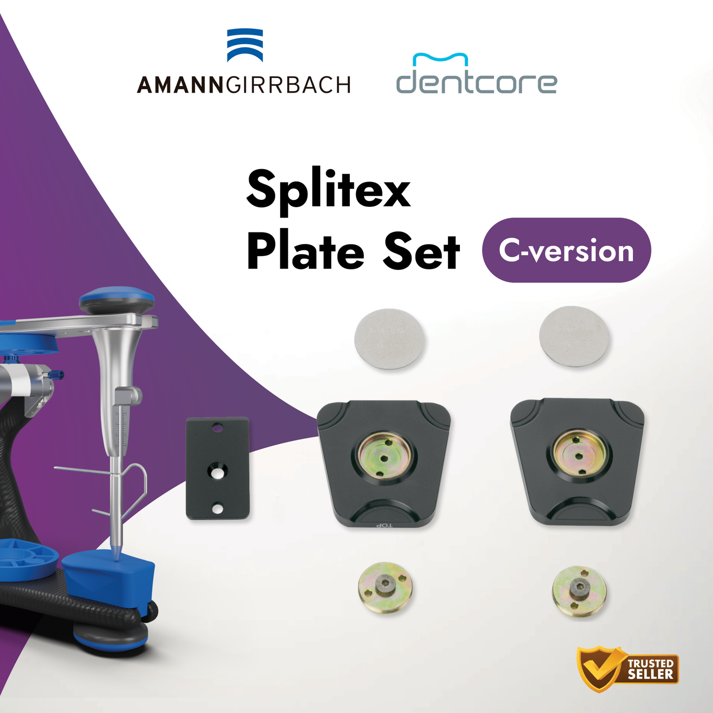 Amman Girrbach Artex Splitex Plate Set, C-Version - Dentcore