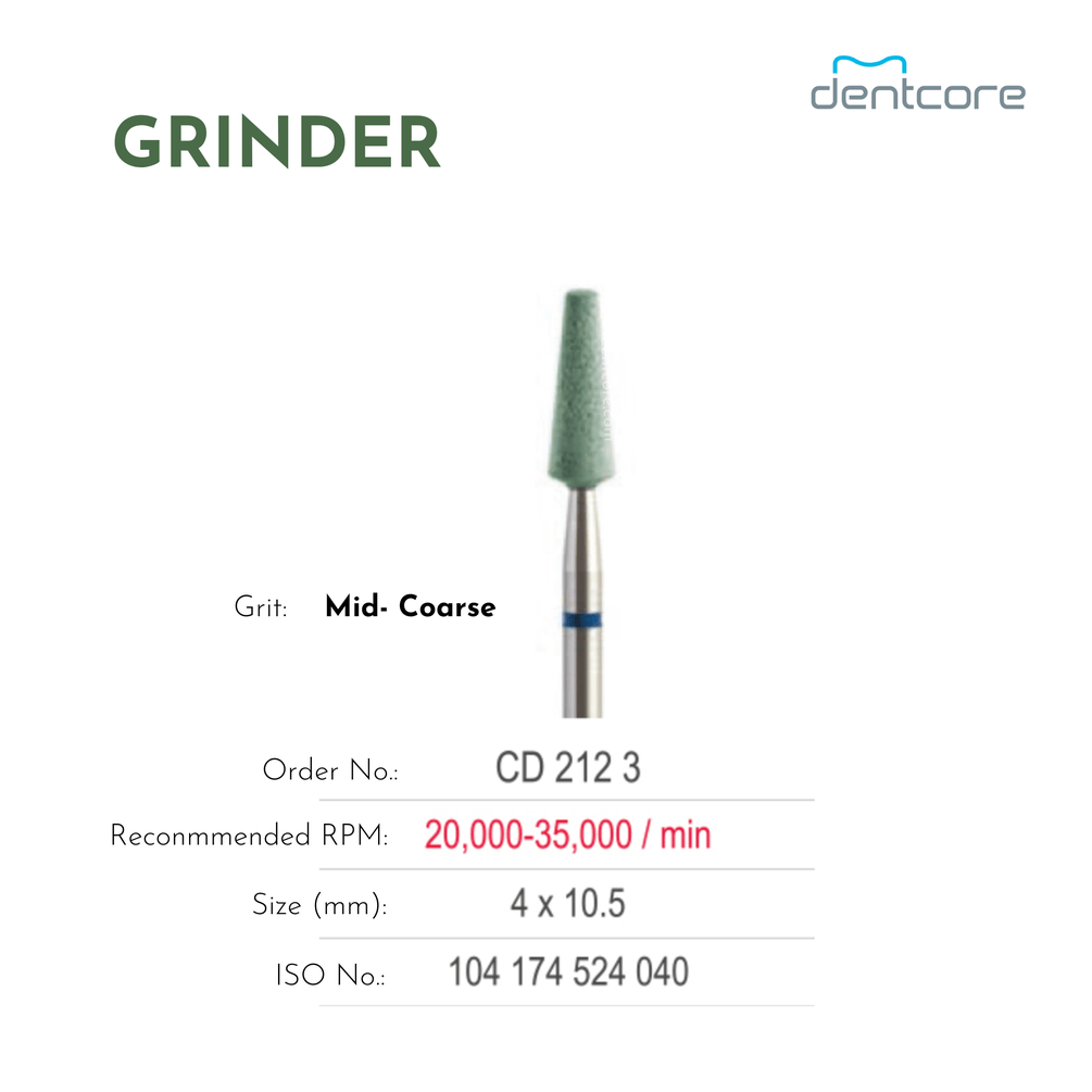CD 212 3 - Ceramic Diamond Grinders Special for Zirconia - Dentcore