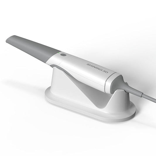 Shining 3D Aoralscan 3 handheld intraoral scanner on cradle