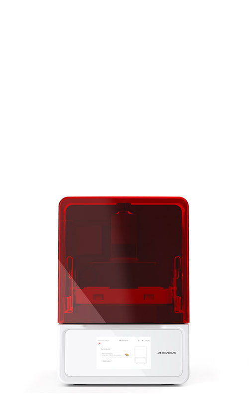A desktop dental 3D printer, one piece of a digital production setup.