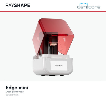 RAYSHAPE Edge mini dental 3D printer - open printer view | Dentcore