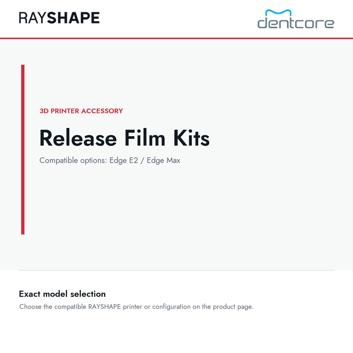 RAYSHAPE Release Film Kits - 3D Printer Accessory | Dentcore