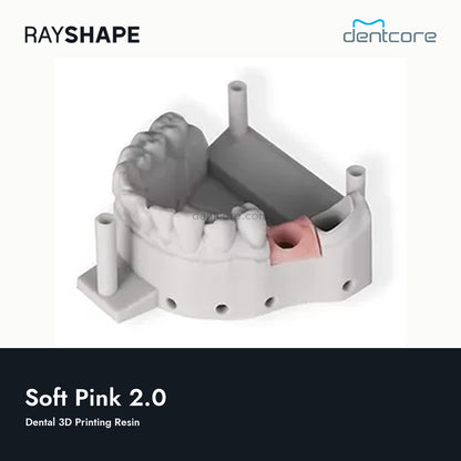 RAYSHAPE Soft Pink 2.0 - Dental 3D Printing Resin | Dentcore