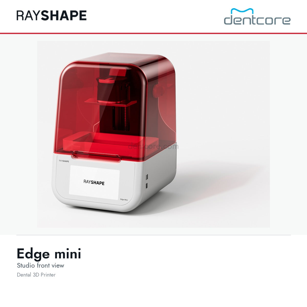RAYSHAPE Edge mini dental 3D printer - studio front view | Dentcore