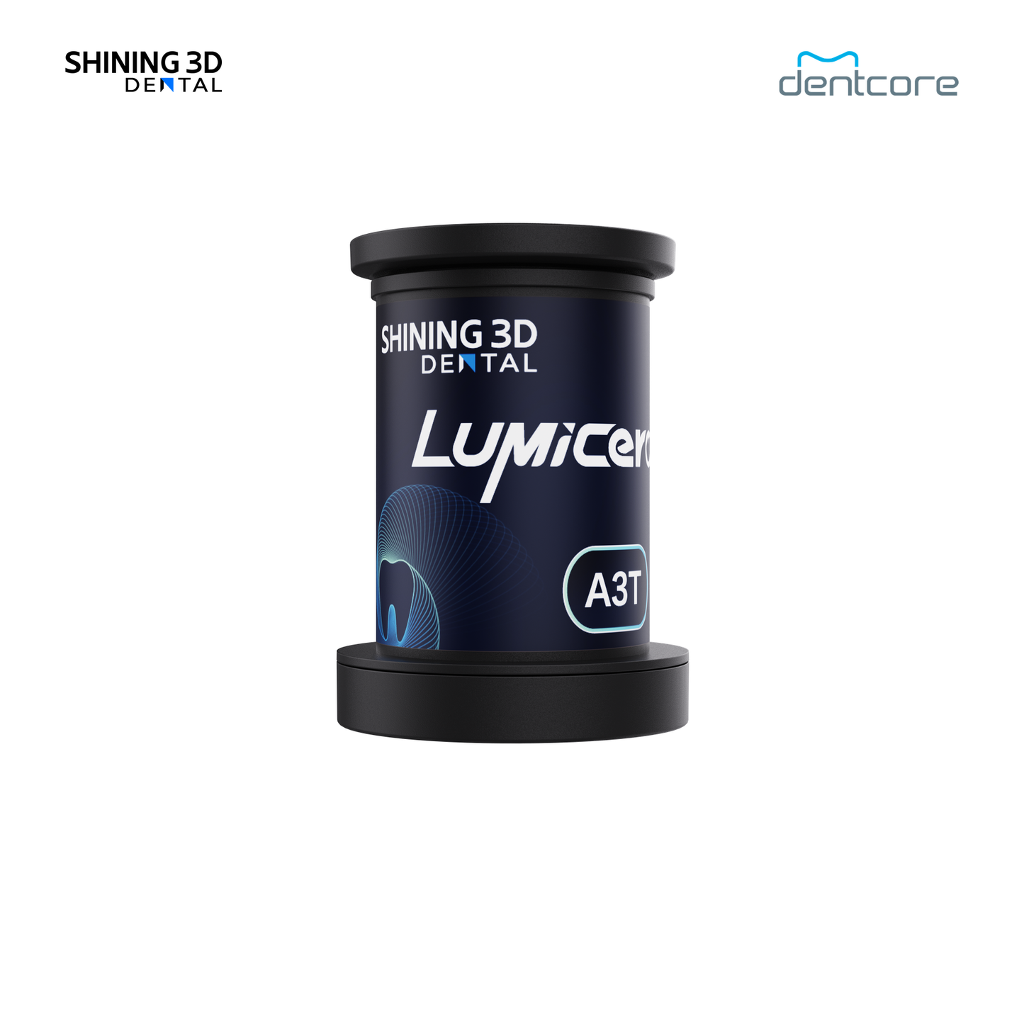 Shining 3D LumiCera CB200 capsule resin with Dentcore logo