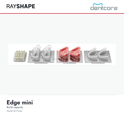 RAYSHAPE Edge mini dental 3D printer - build capacity | Dentcore