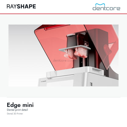 RAYSHAPE Edge mini dental 3D printer - dental print detail | Dentcore