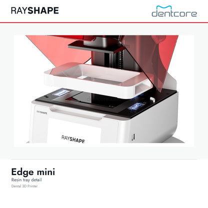 RAYSHAPE Edge mini dental 3D printer - resin tray detail | Dentcore