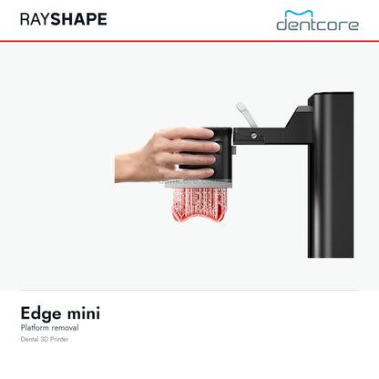RAYSHAPE Edge mini dental 3D printer - platform removal | Dentcore