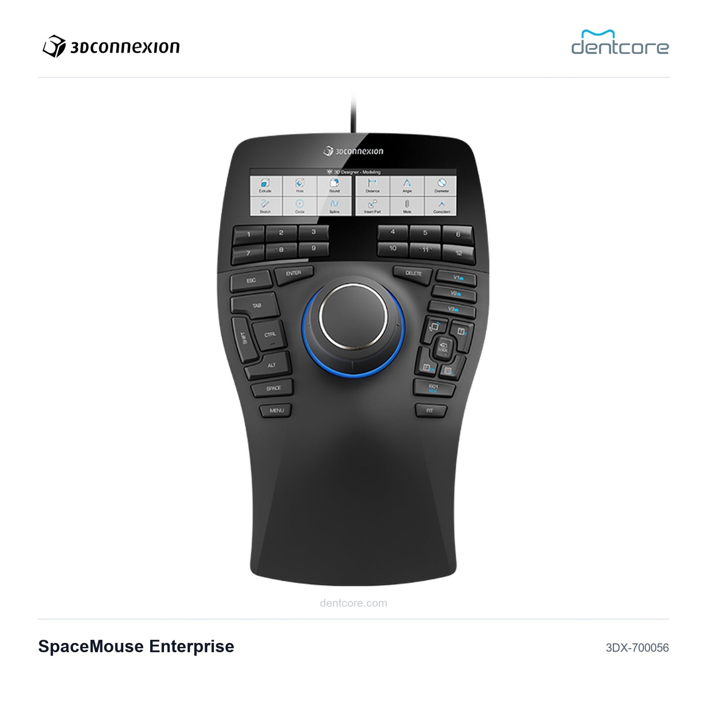 3Dconnexion SpaceMouse Enterprise | 3Dconnexion and Dentcore branded cover