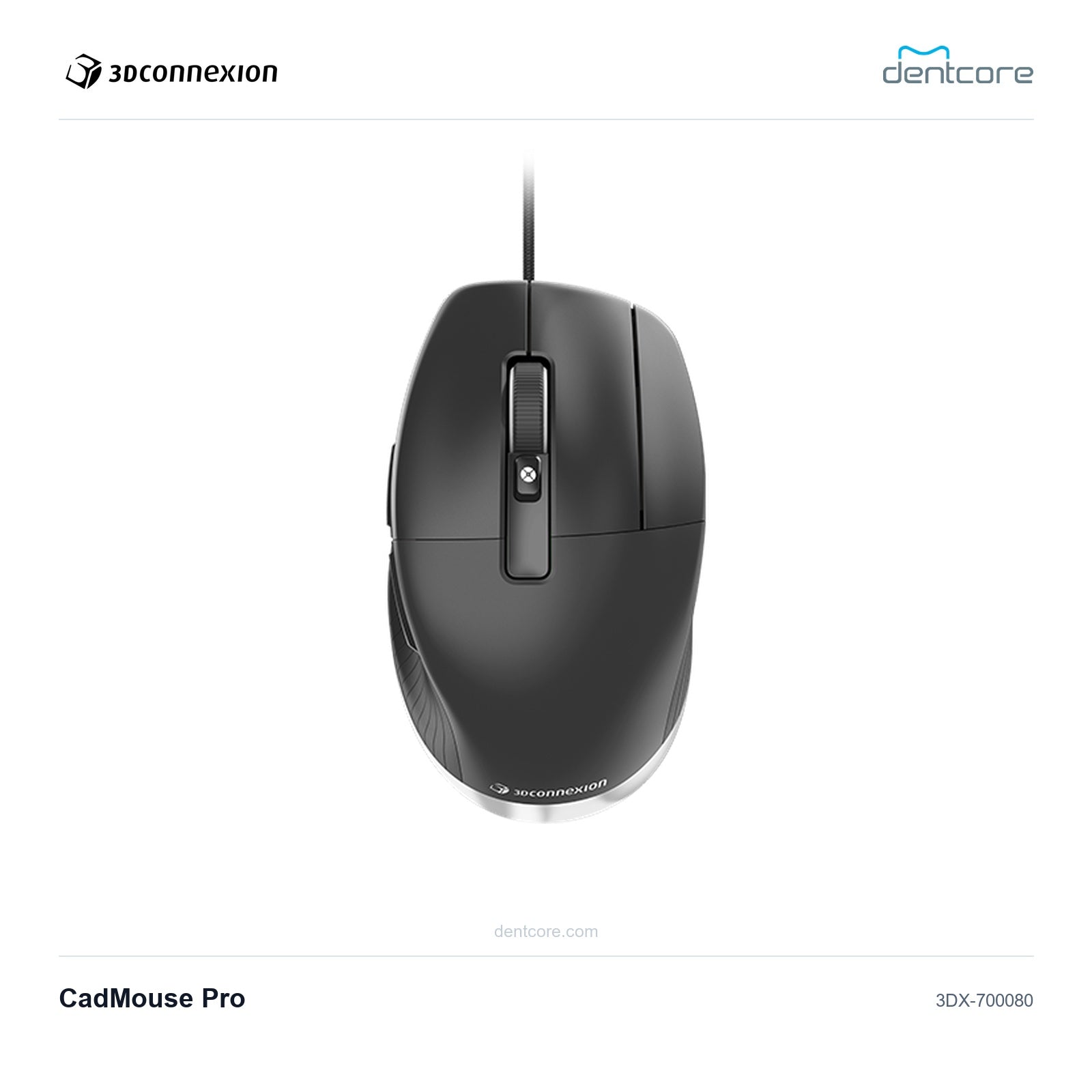 3Dconnexion CadMouse Pro | 3Dconnexion and Dentcore branded cover