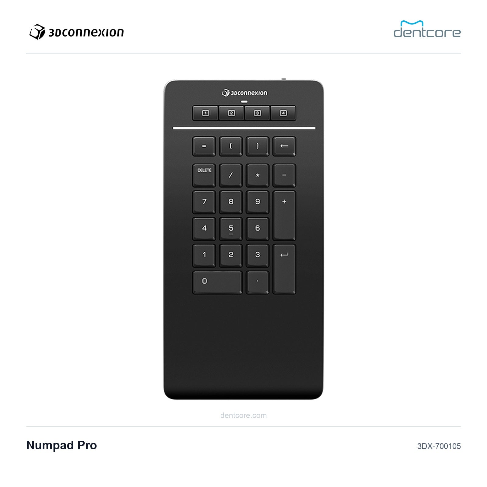 3Dconnexion Numpad Pro | 3Dconnexion and Dentcore branded cover