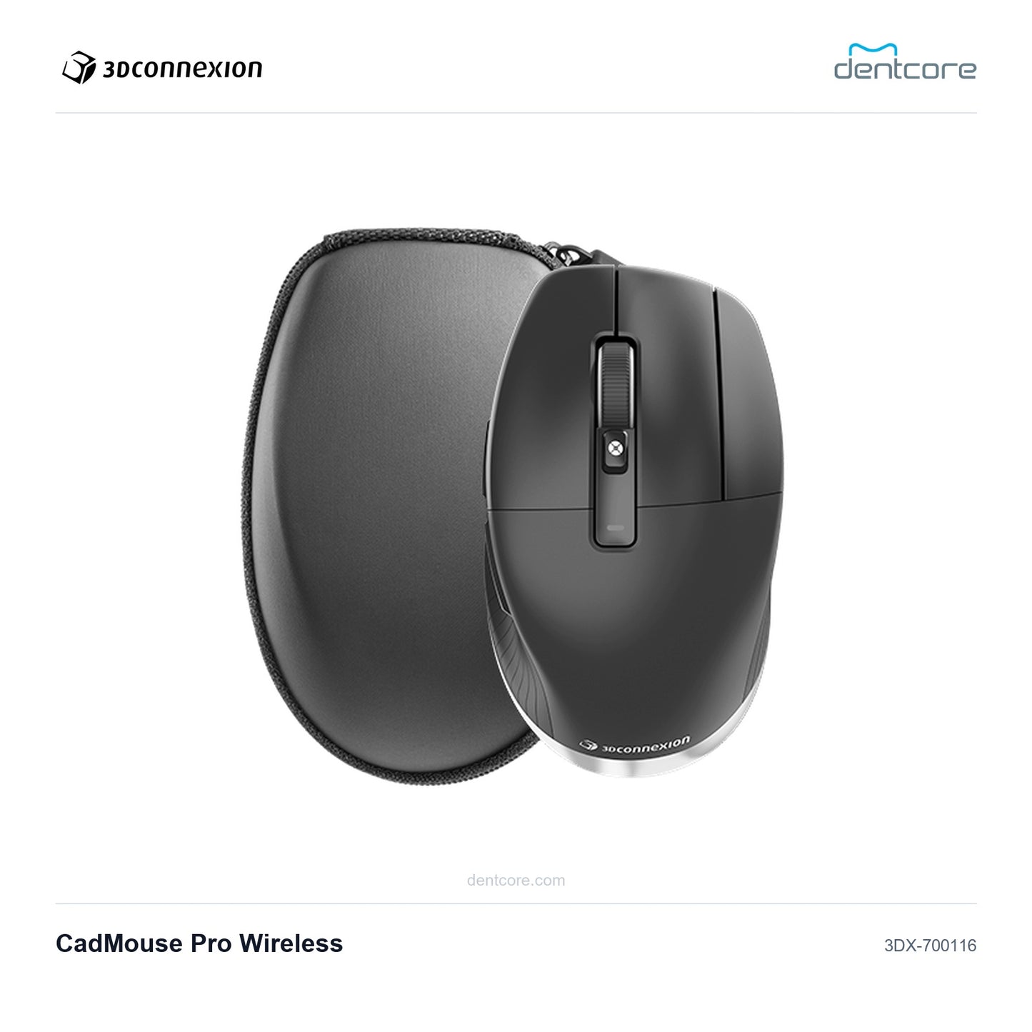 3Dconnexion CadMouse Pro Wireless | 3Dconnexion and Dentcore branded cover
