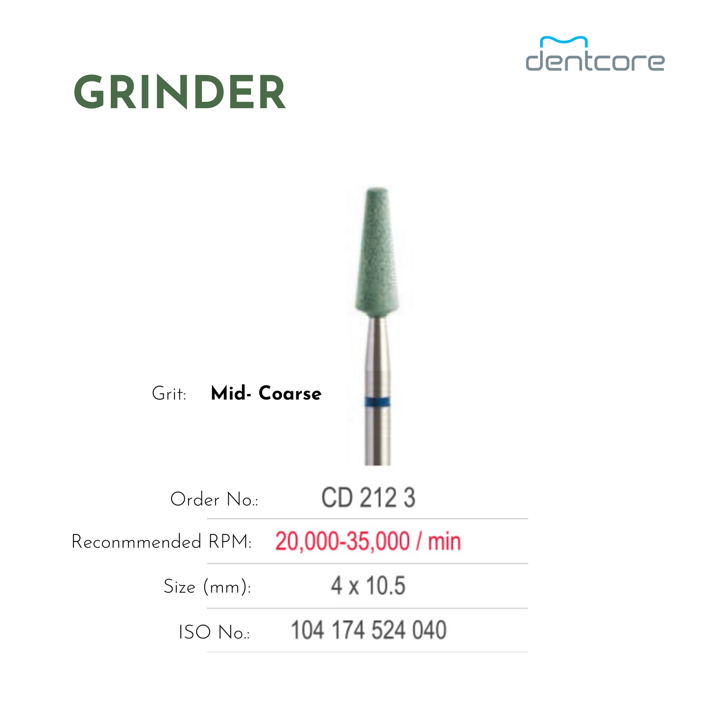 CD 212 3 - Ceramic Diamond Grinders Special for Zirconia