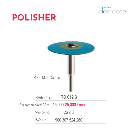 RD 012 3 - Rubber Diamond Polisher Special for Zirconia/Porcelain