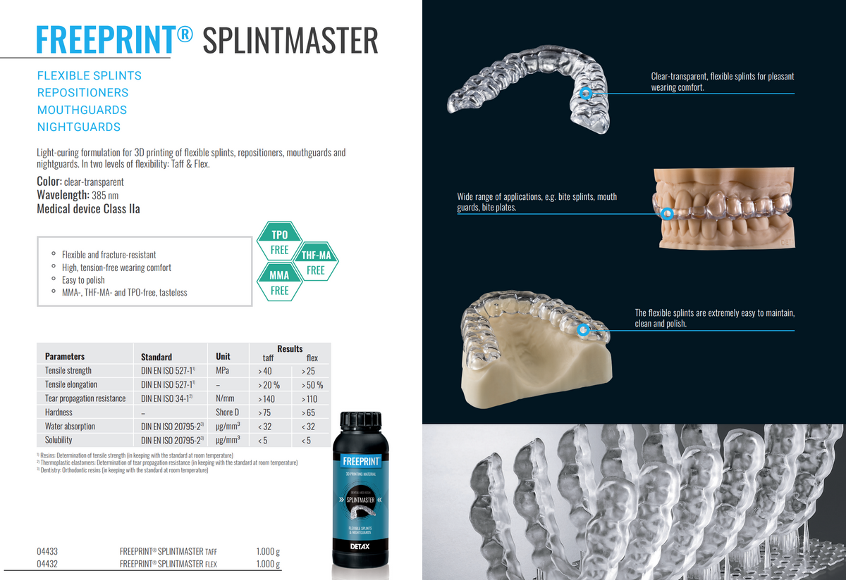 DETAX Freeprint Splintmaster Taff | Dentcore DETAX Freeprint Splintmaster Taff | Dentcore