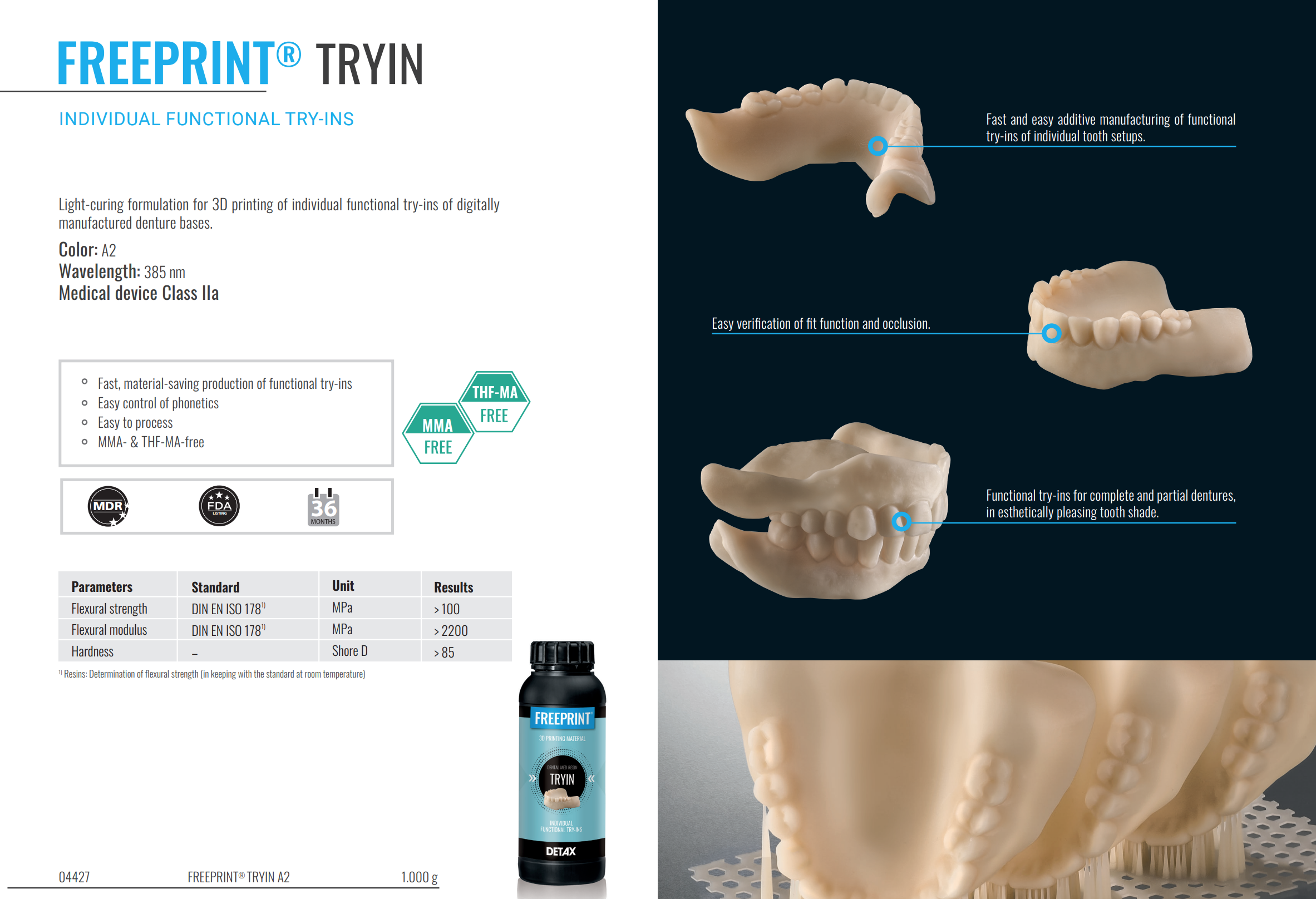 Splintmaster Taff DETAX Resin – Dentcore
