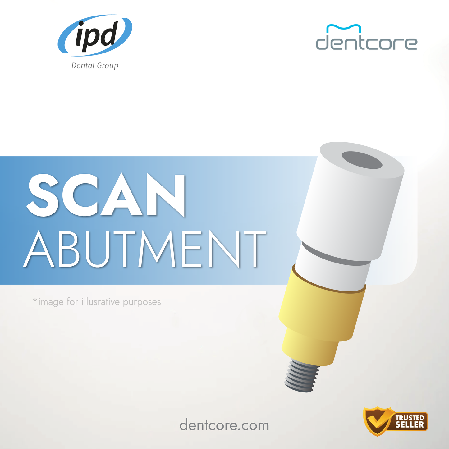 IPD FA-SN-01 Scan Abutment Non-Engaging Ø 3.5 H 10.0 MIS Seven