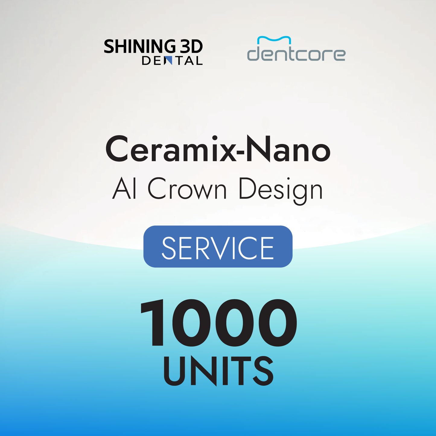 Shining 3D Ceramix-Nano AI Crown Design Service Credit - 1000 Units