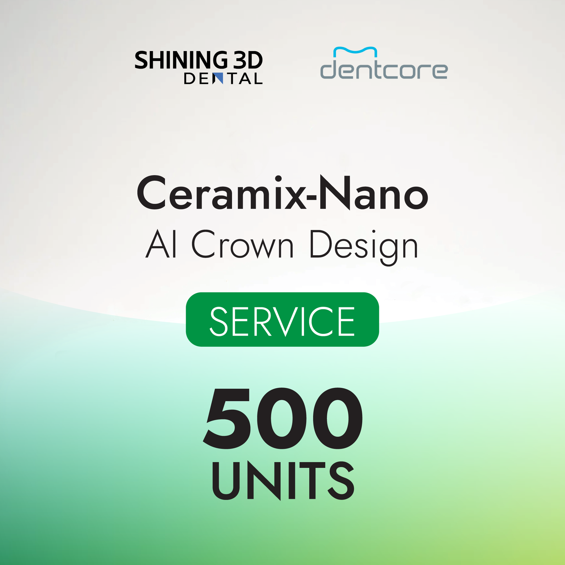 Shining 3D Ceramix-Nano AI Crown Design Service Credit - 500 Units