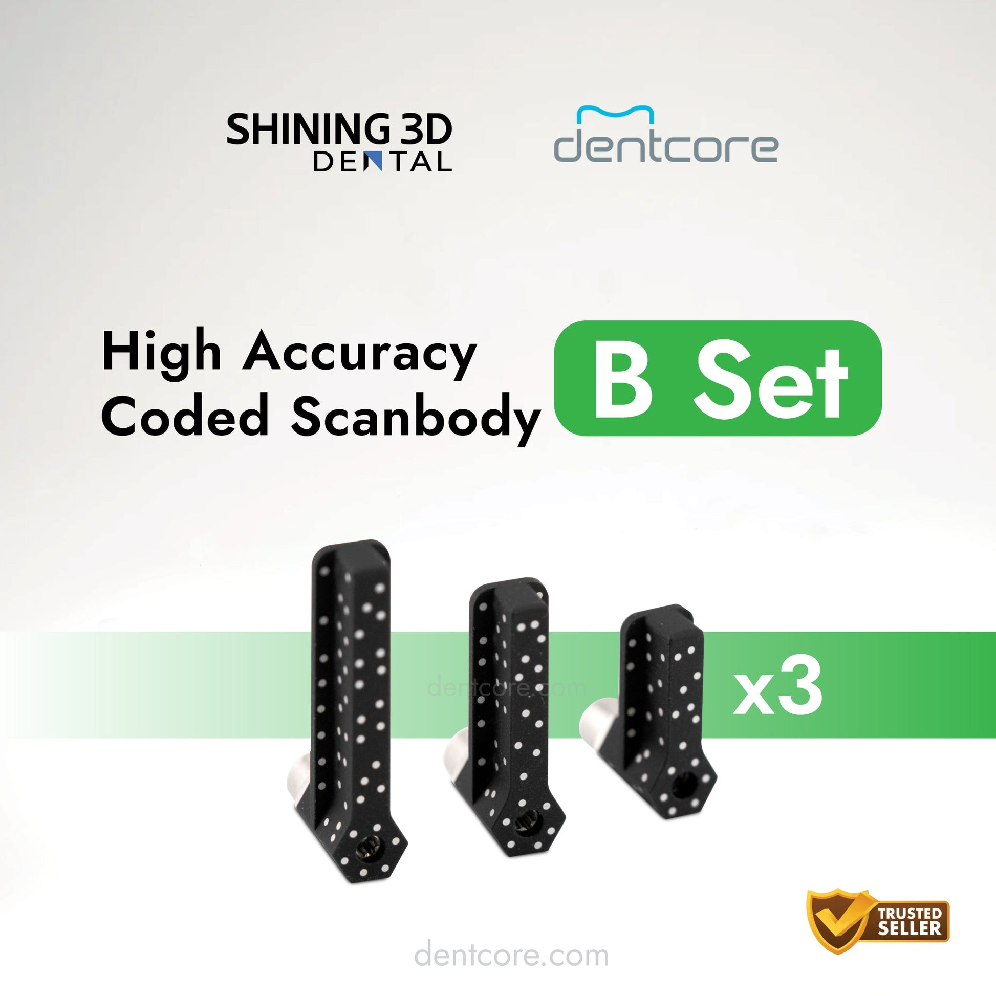 Shining 3D High Accuracy Coded Scanbody B Set - Dentcore