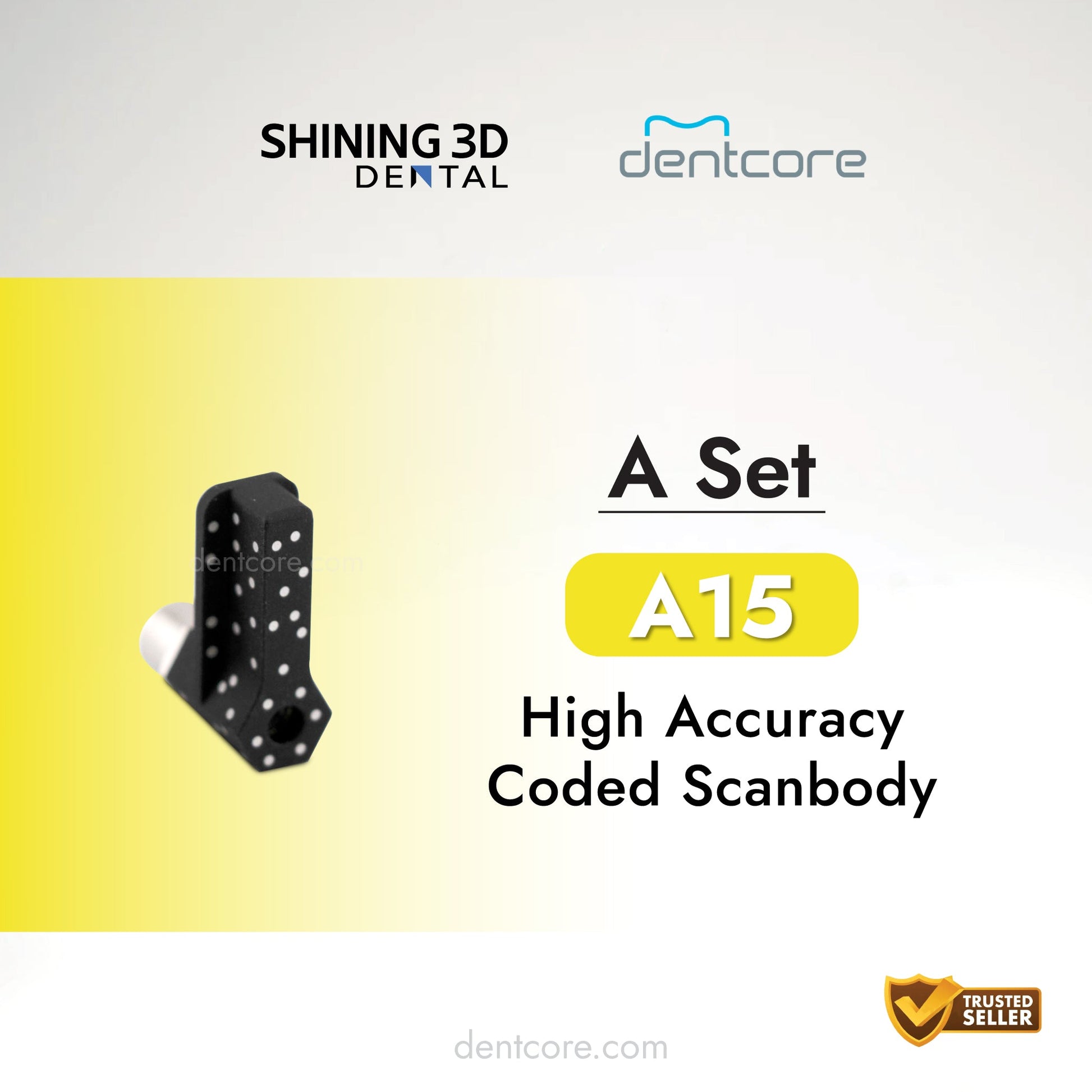 Shining 3D A set A15 high accuracy coded scanbody - Dentcore