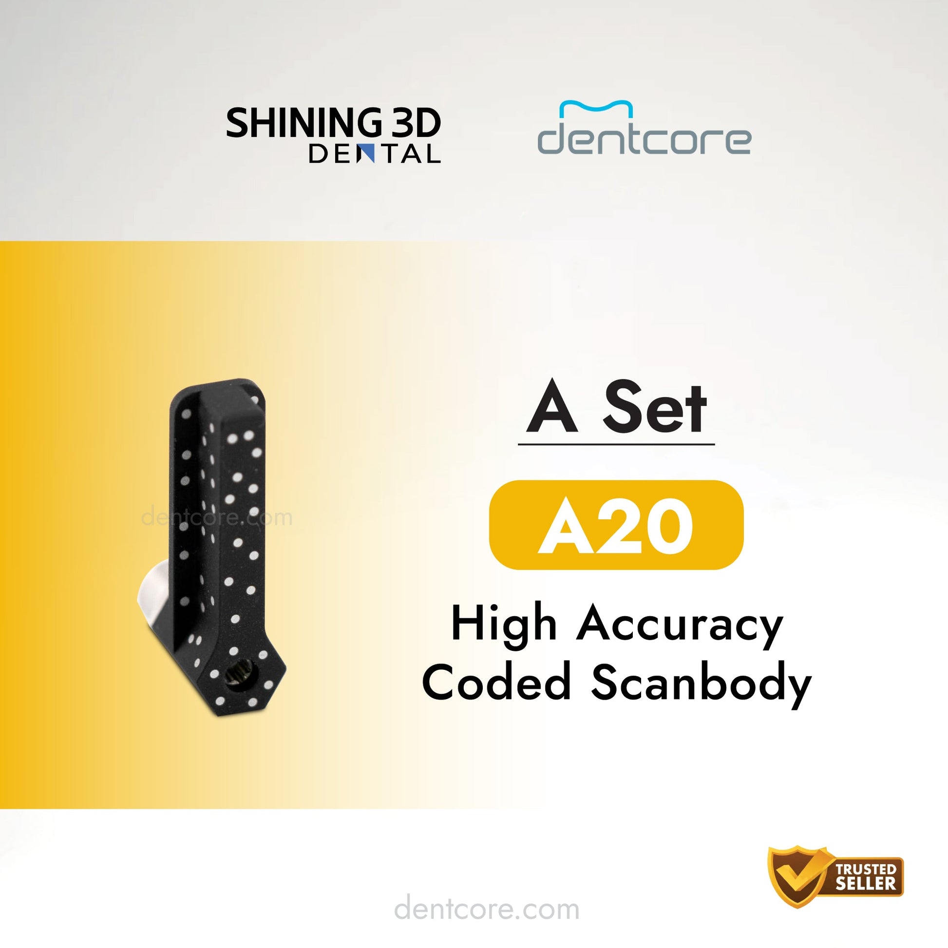 Shining 3D A set A20 high accuracy coded scanbody - Dentcore