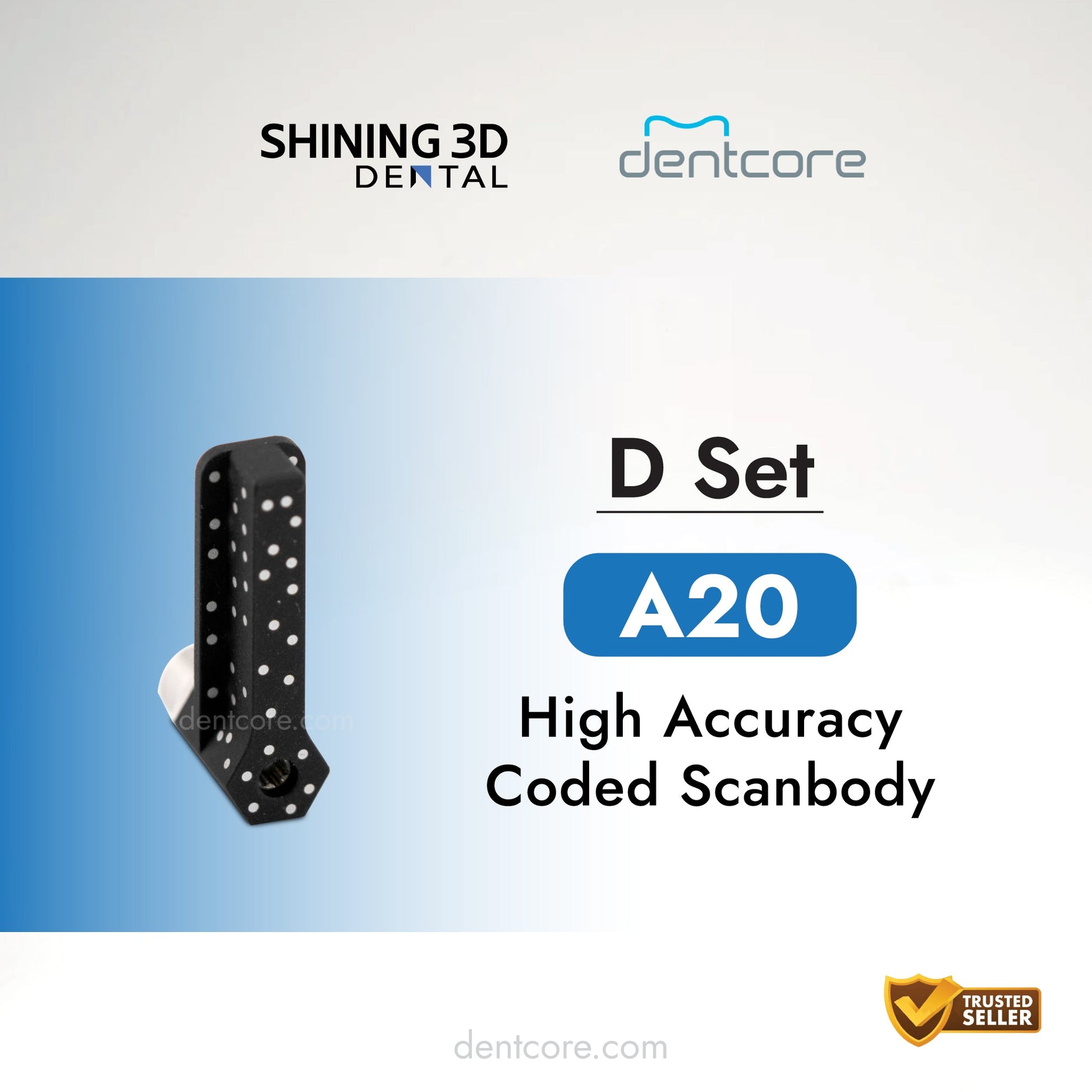 Shining 3D D set A20 high accuracy coded scanbody - Dentcore