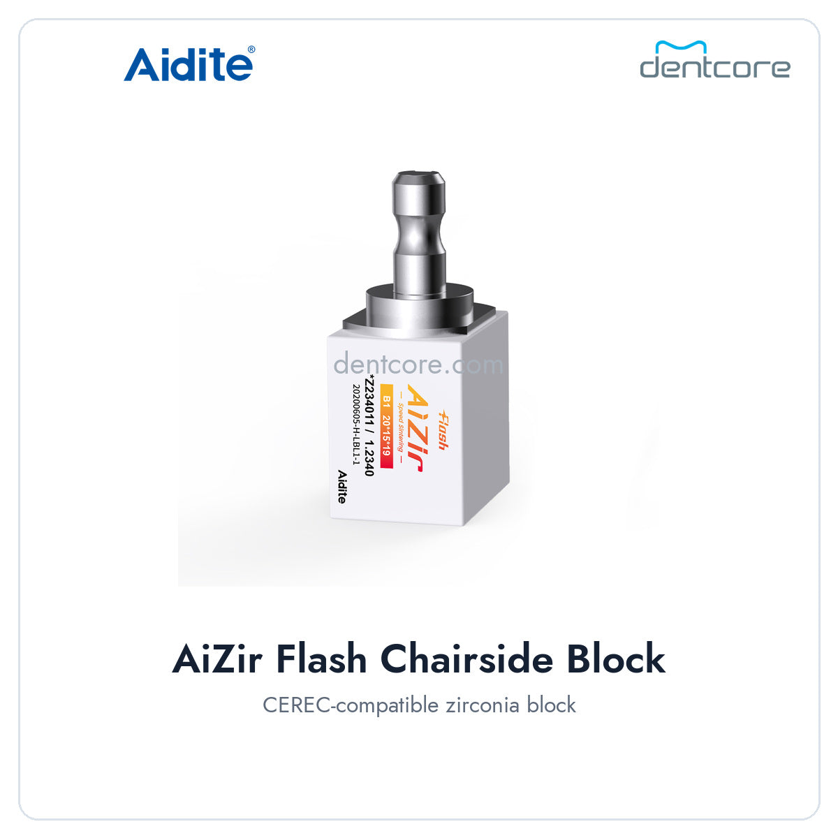 Aidite AiZir Flash CEREC Chairside Block - official Aidite cover
