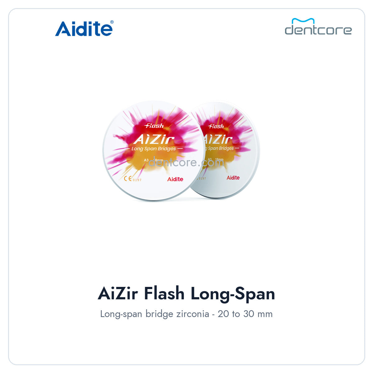 Aidite AiZir Flash Long-Span Bridge Zirconia Disc - official Aidite cover