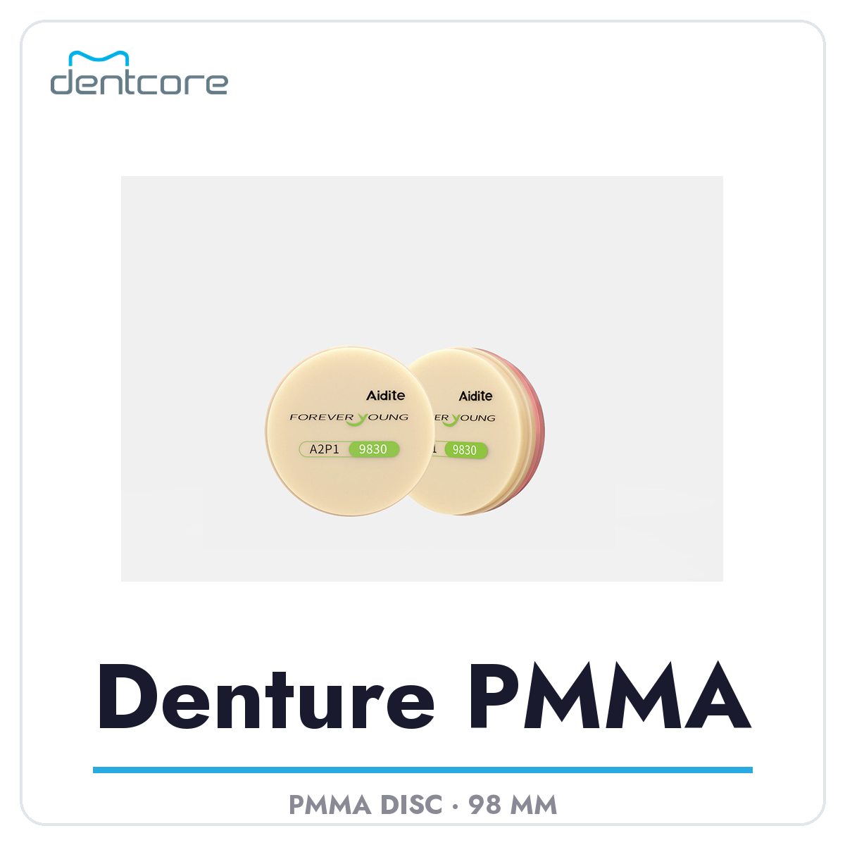 Aidite Denture PMMA Disc 98mm - Dentcore cover