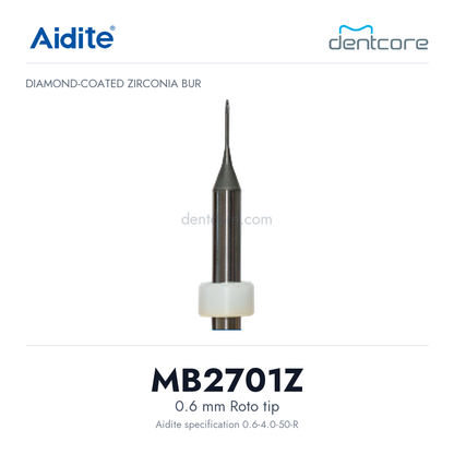 Aidite zirconia bur model cover: MB2701Z, 0.6 mm Roto for Aidite zirconia milling