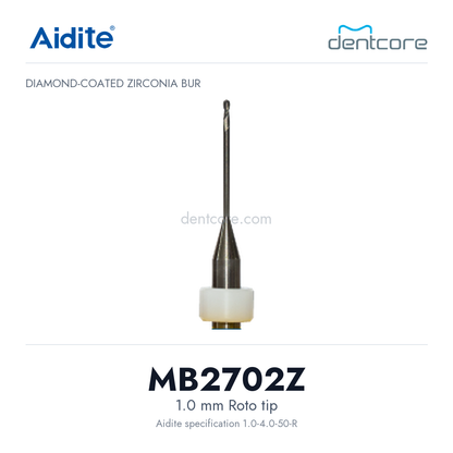 Aidite zirconia bur model cover: MB2702Z, 1.0 mm Roto for Aidite zirconia milling