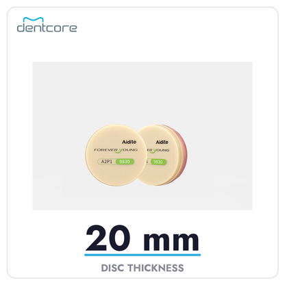 Aidite Denture PMMA Disc 98mm - 20mm thickness