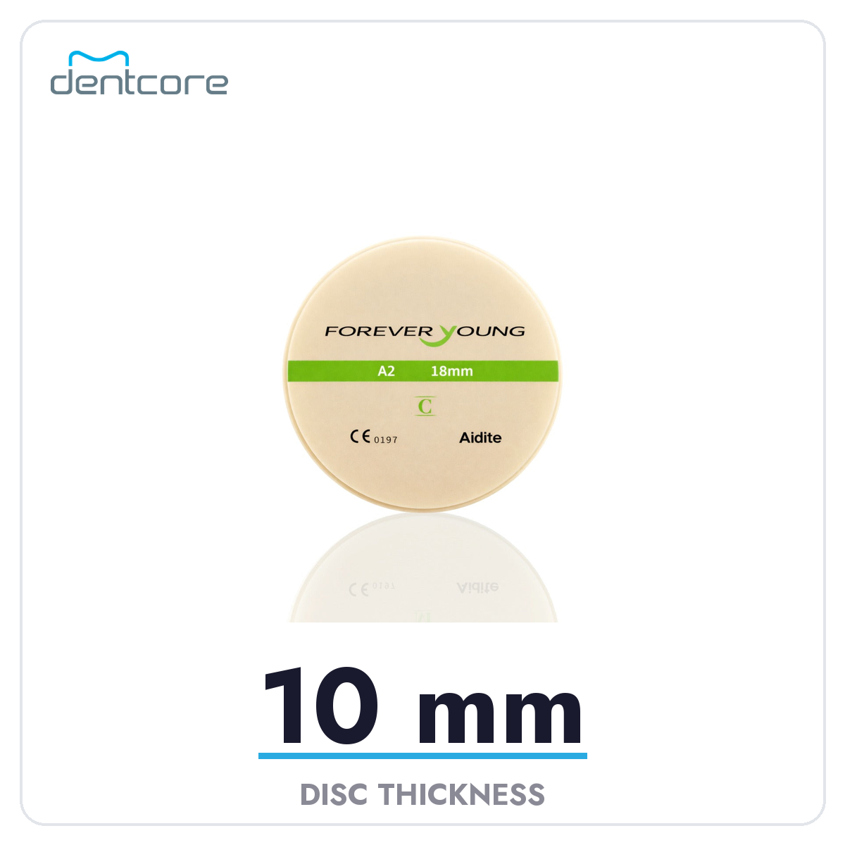 Aidite Pre-Shaded PMMA Disc 98mm - 10mm thickness