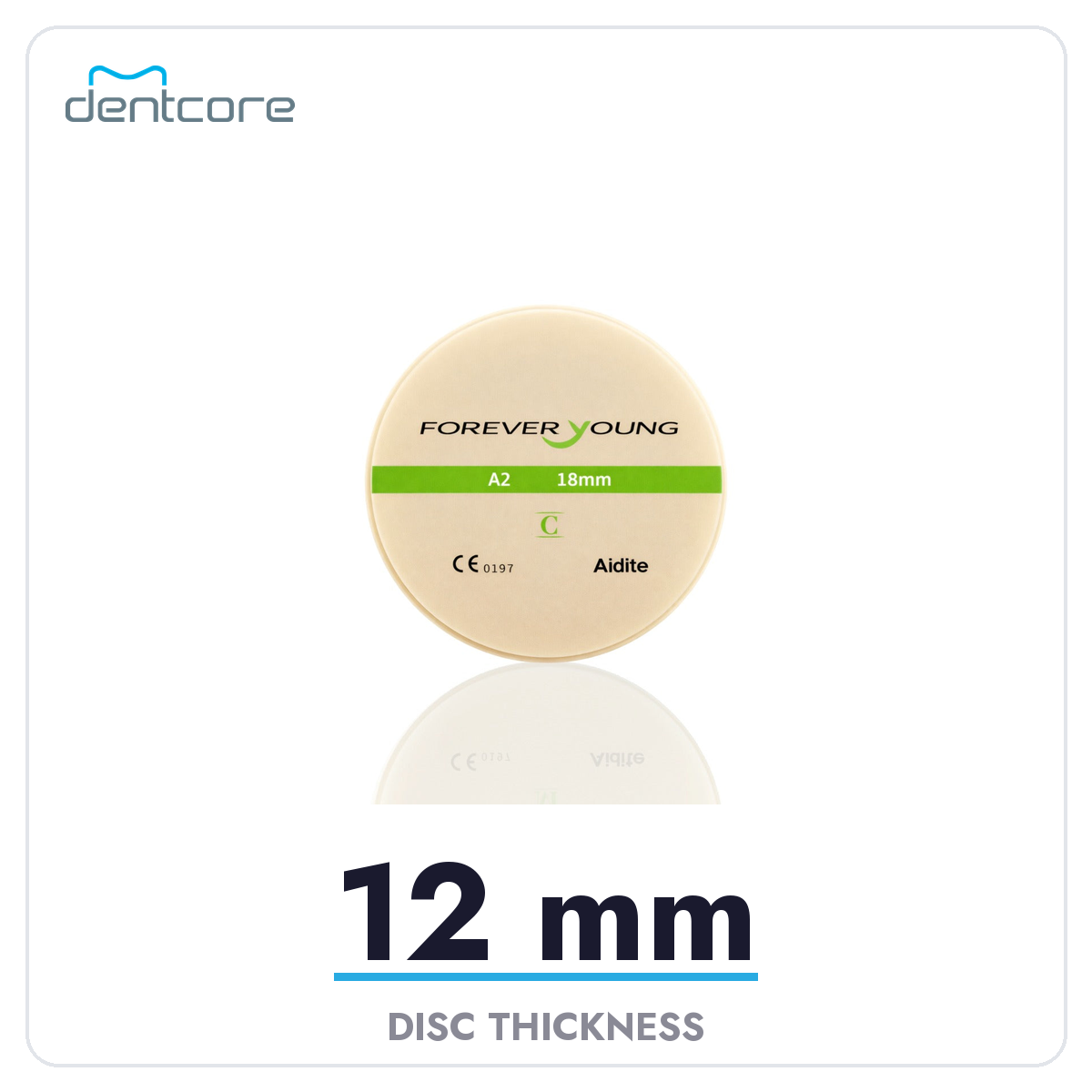 Aidite Pre-Shaded PMMA Disc 98mm - 12mm thickness