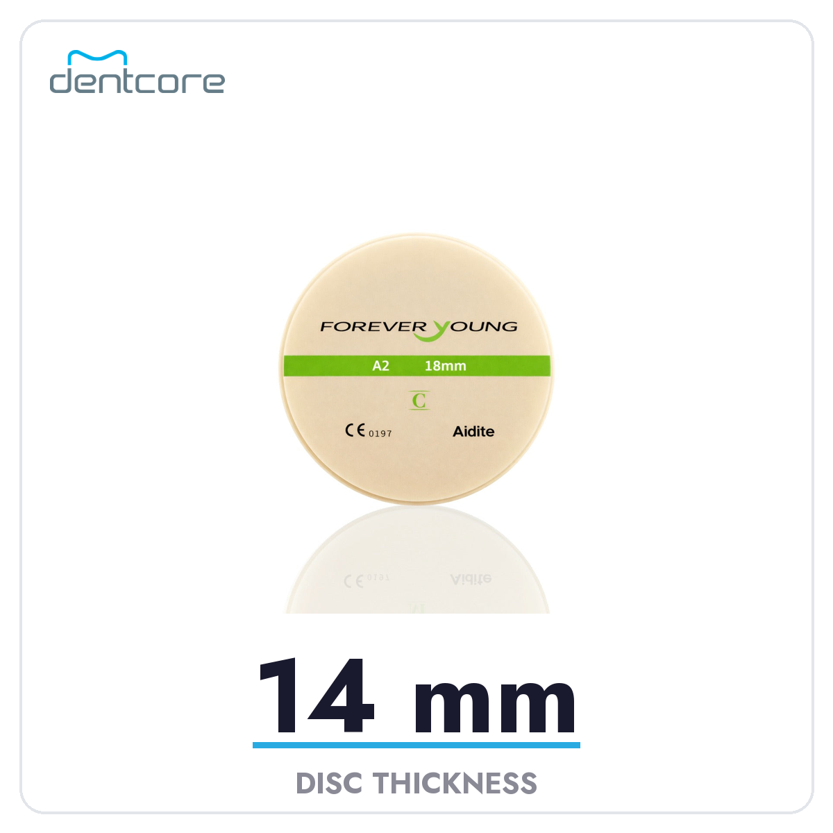 Aidite Pre-Shaded PMMA Disc 98mm - 14mm thickness