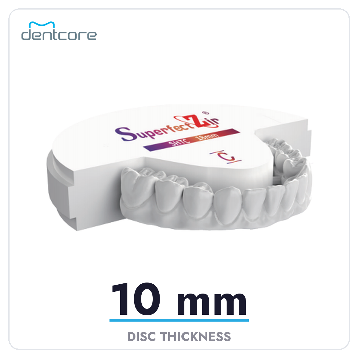Aidite Superfect SHT-C Zirconia Disc - 10mm thickness