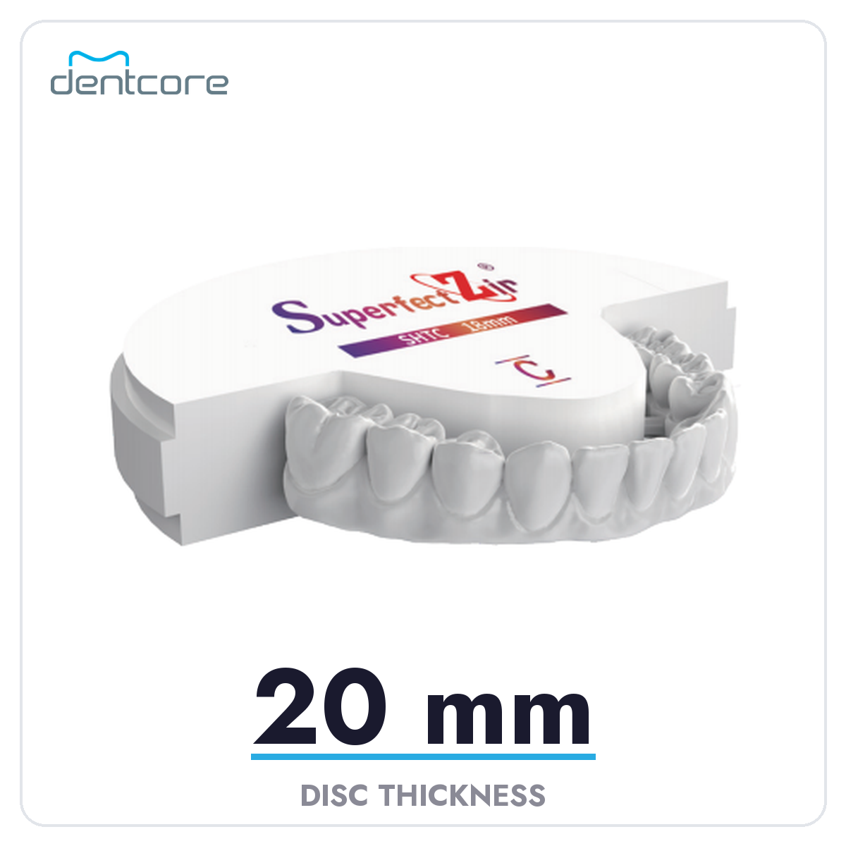 Aidite Superfect SHT-C Zirconia Disc - 20mm thickness