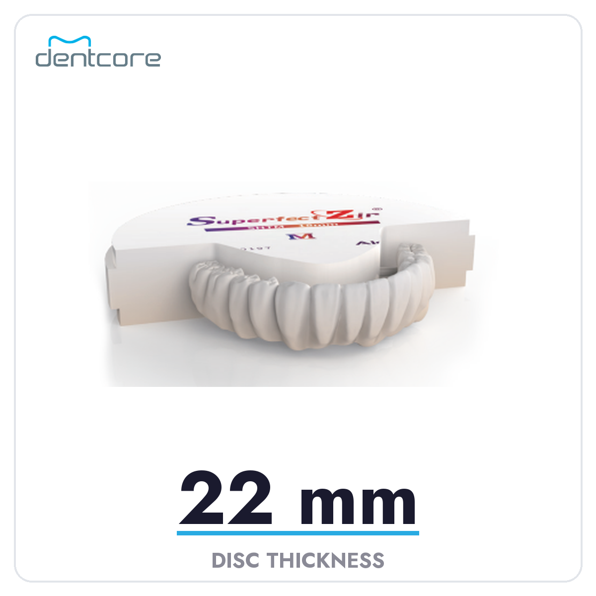 Aidite Superfect SHT-M Multilayer Zirconia Disc - 22mm thickness
