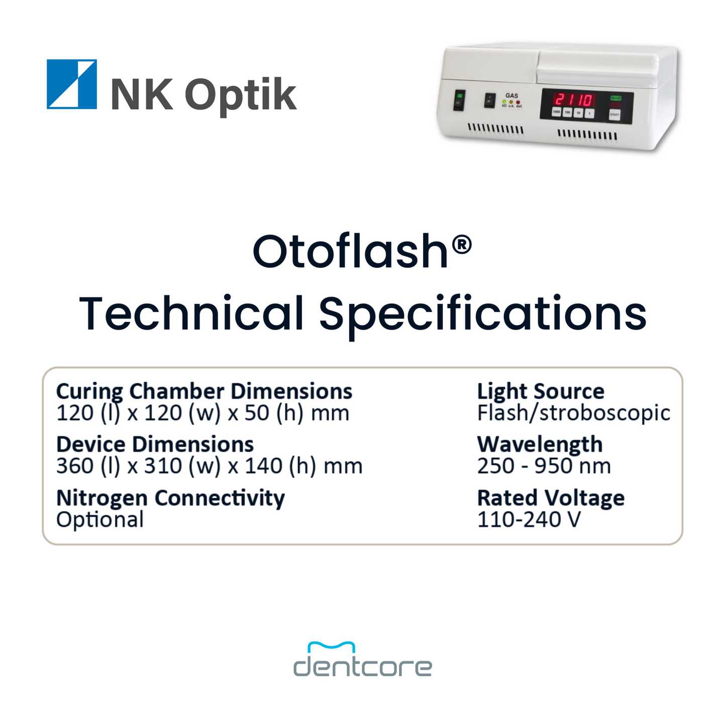 NK Optik Otoflash G171-6 Curing Unit w/ Connecting