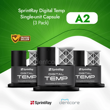 SprintRay Digital Temp - Single-unit Capsule 3-Pack* - Dentcore