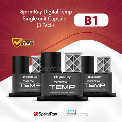 SprintRay Digital Temp - Single-unit Capsule 3-Pack* - Dentcore