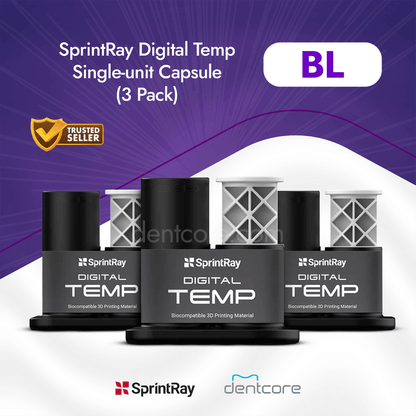 SprintRay Digital Temp - Single-unit Capsule 3-Pack* - Dentcore