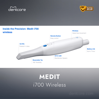 MEDIT i700W Wireless Intraoral Scanner - Dentcore
