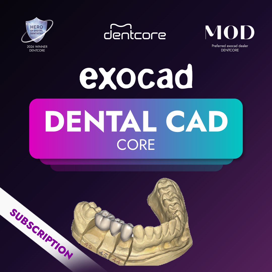 exocad DentalCAD Core monthly subscription from Dentcore